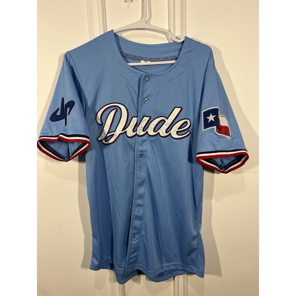 Texas Rangers Dude Perfect Panda #24 Jersey Adult Small 2024 Theme Night SGA